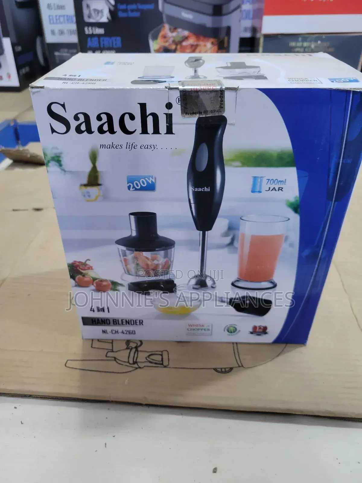 Saachi 4-in-1 Hand Blender – 200w (Model Nl-Ch-4260)