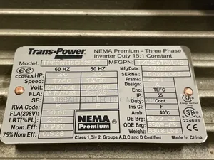20hp Normal Speed Three Phase Motor