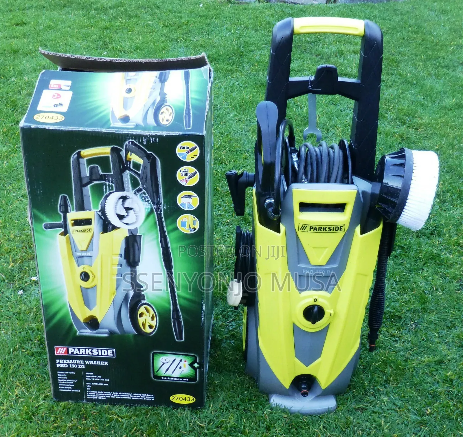 Parkside PHD 150 D3 High-Pressure Washer – 2100 W, 150 Bar, Detergent-