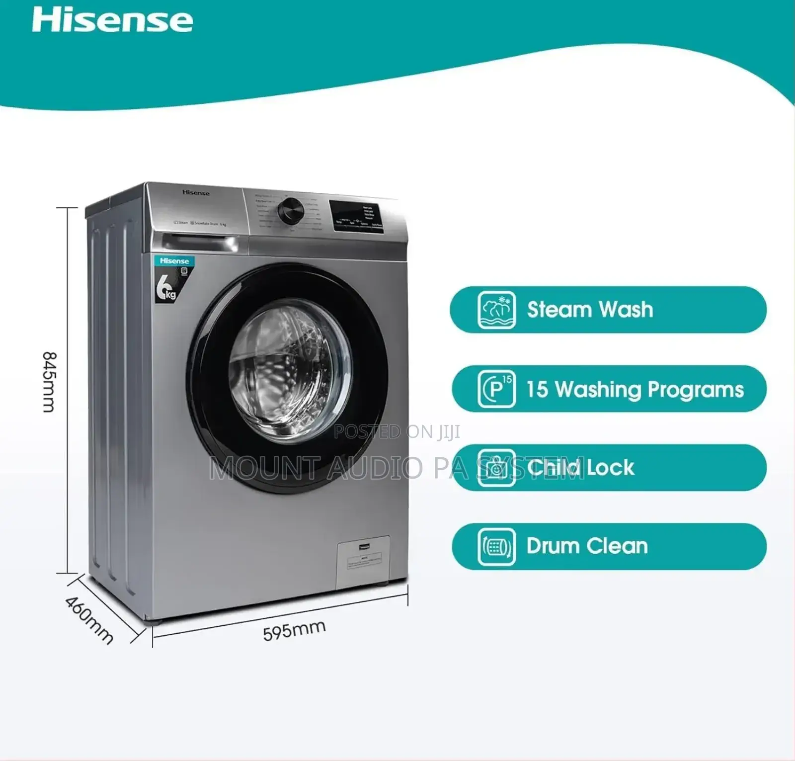 Hisense Washing Machine 6kg Front Loader Full Automatic.