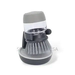 Jesobo Soap-dispensing Palm Brush With Storage Stand