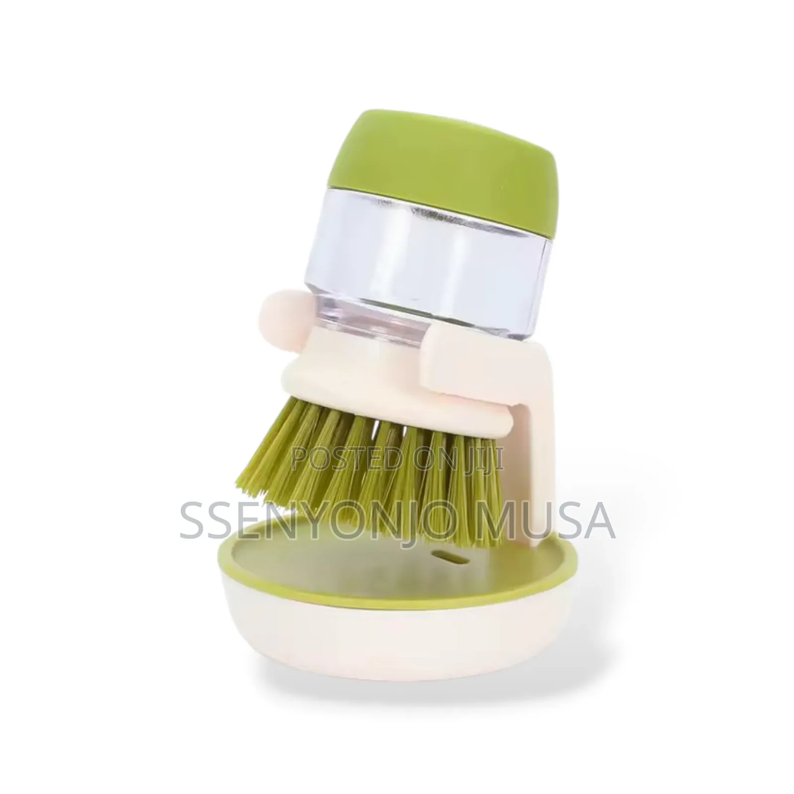 Jesobo Soap-dispensing Palm Brush With Storage Stand