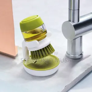 Jesobo Soap-dispensing Palm Brush With Storage Stand