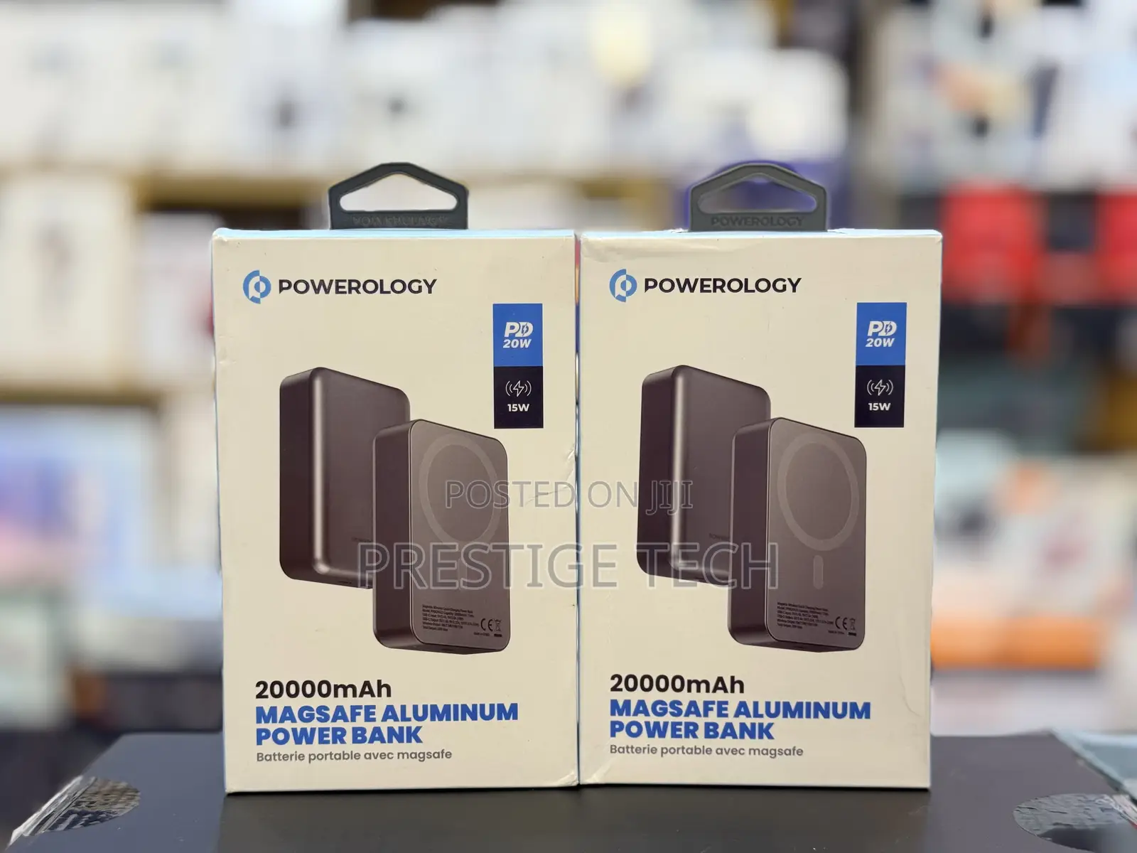 Powerology 20000mah Aluminum Magnetic Wireless Power Bank 20w Magsafe