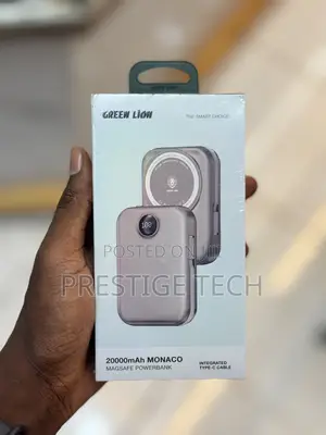Green Lion Monaco Magsafe Power Bank 20000mah, Type C Inbuilt Cable