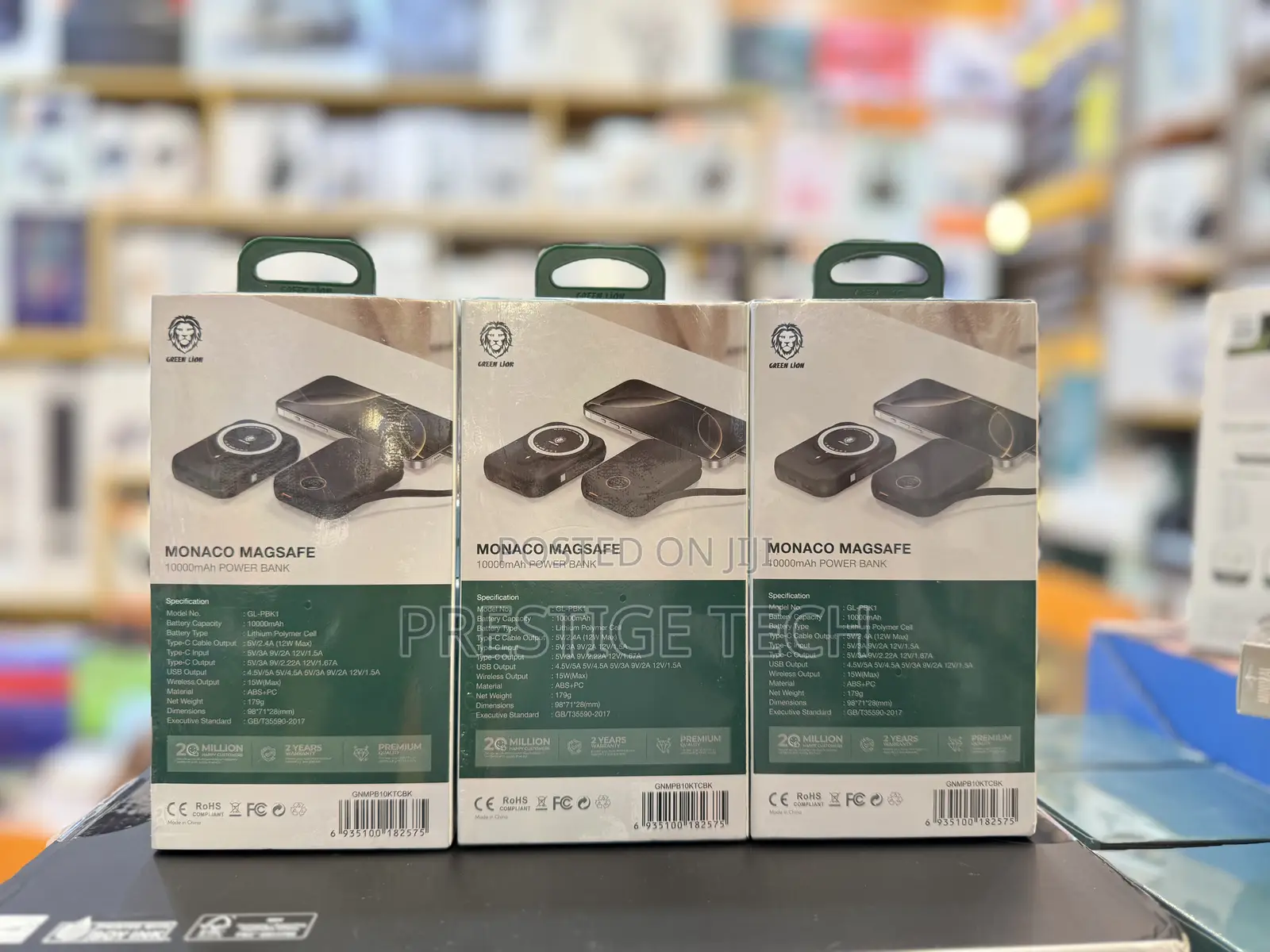 Green Lion Monaco Magsafe Power Bank 10000mah 20w With Type C Cable