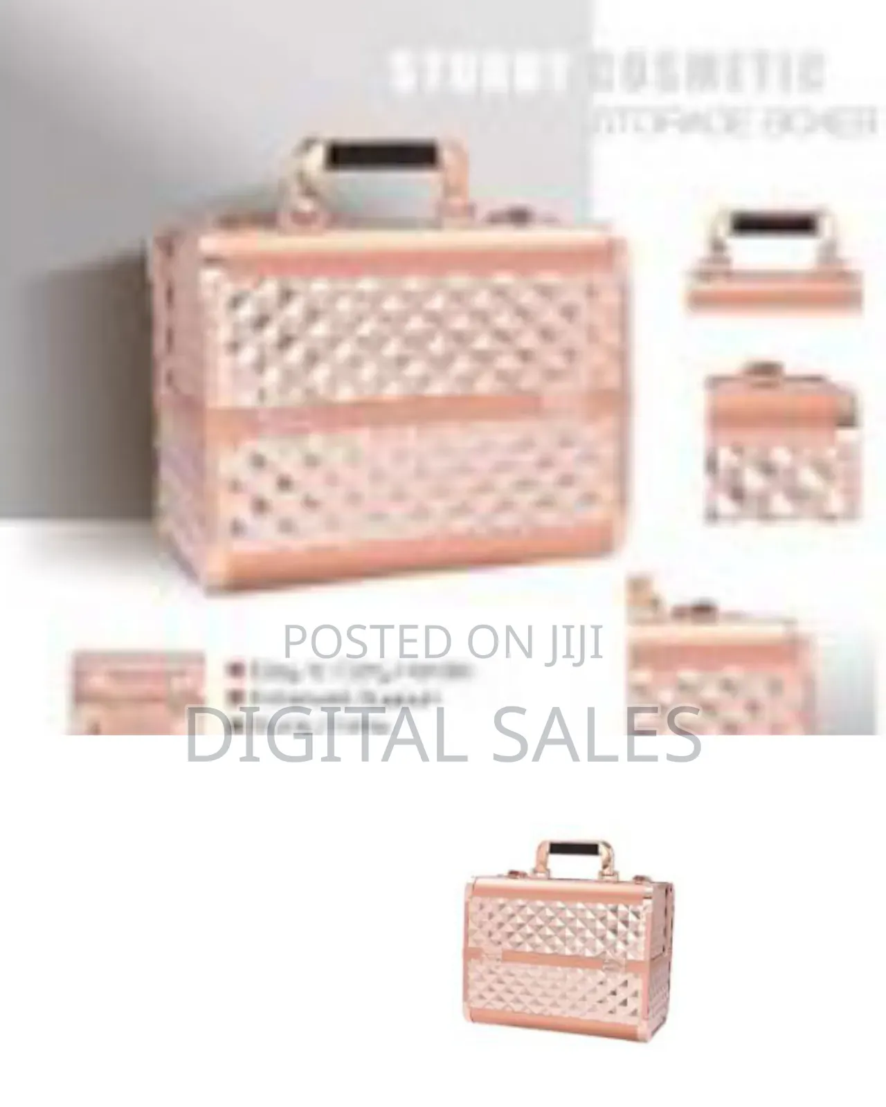 Diamond Cut Professional Beauty Makeup Cosmetic Vanity Case Box