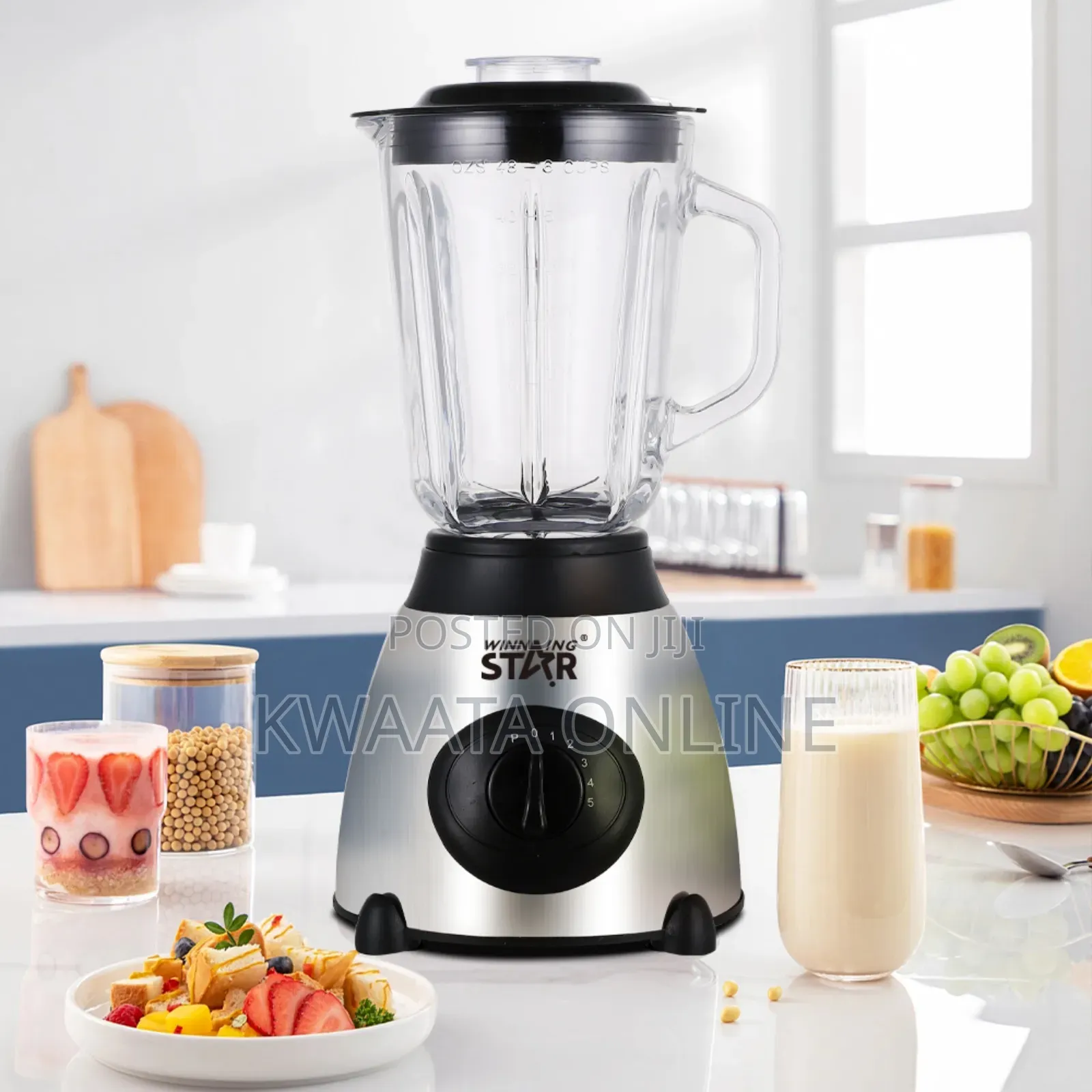 1.5l Winning Star 350w Juicer St-5572 Glass Cup 2in1 Electric Blender