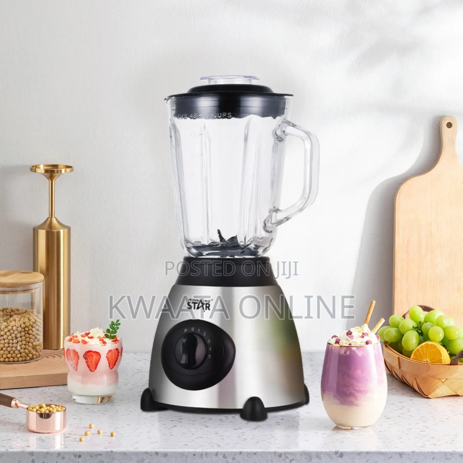 1.5l Winning Star 350w Juicer St-5572 Glass Cup 2in1 Electric Blender