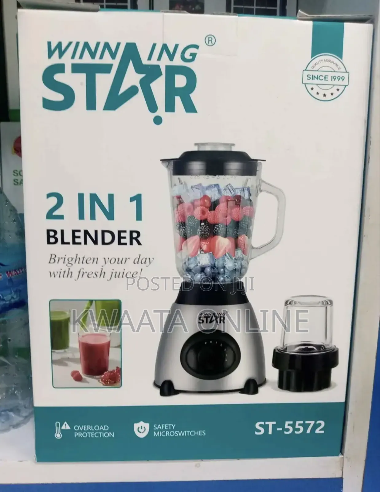 1.5l Winning Star 350w Juicer St-5572 Glass Cup 2in1 Electric Blender