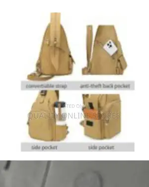 Multi-Pocket Chestbag Lightweight Business 3-Way Small Backpack Purse