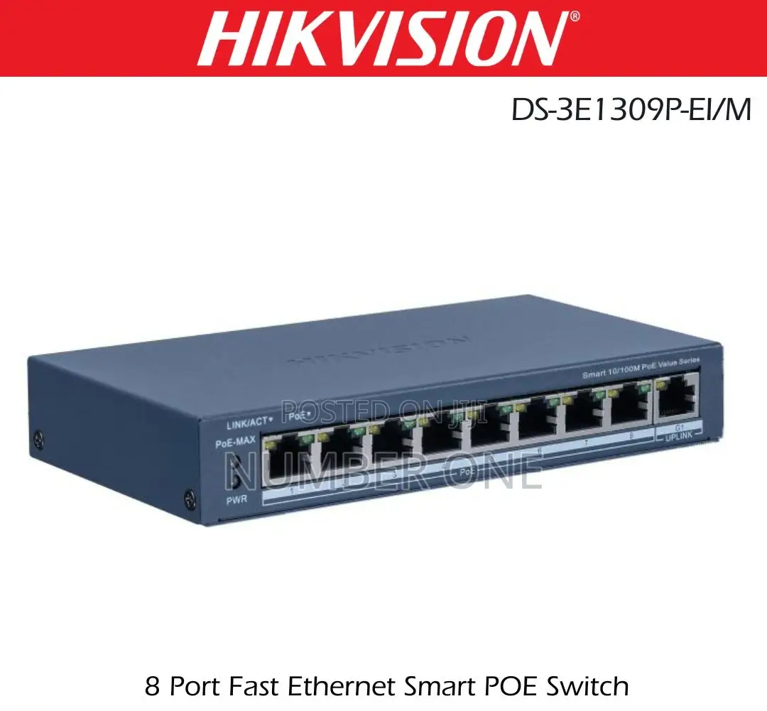 Hikvision 8 Port Poe Switch