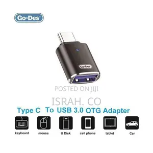 Usb a Usb-C to Usb 3.0 Led Lighnin Otg Male to Female Adapter
