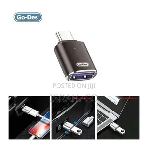 Usb a Usb-C to Usb 3.0 Led Lighnin Otg Male to Female Adapter