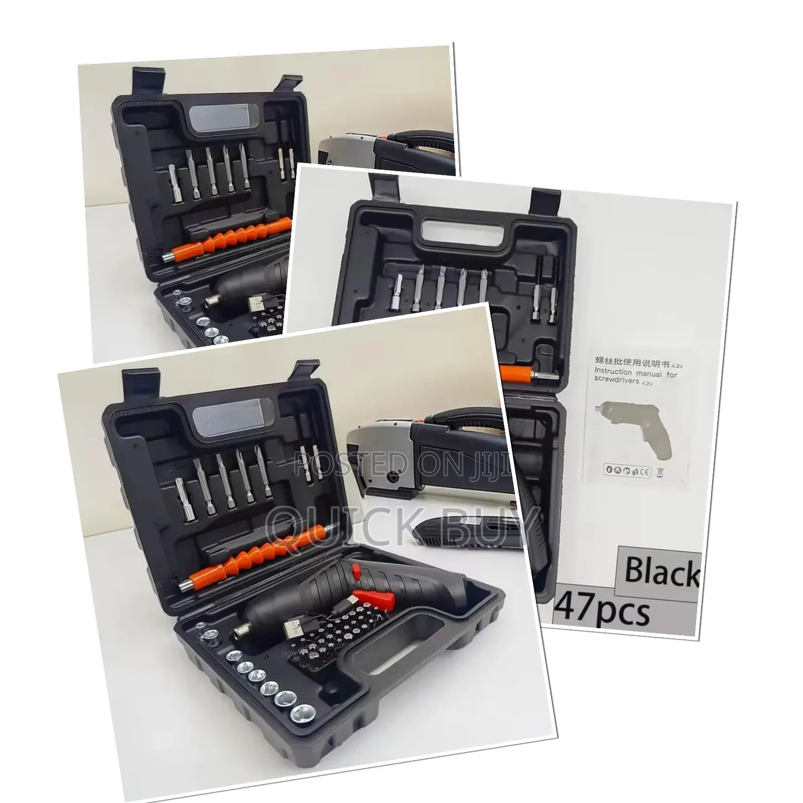 Portable Cordless Electric Screwdriver Kit