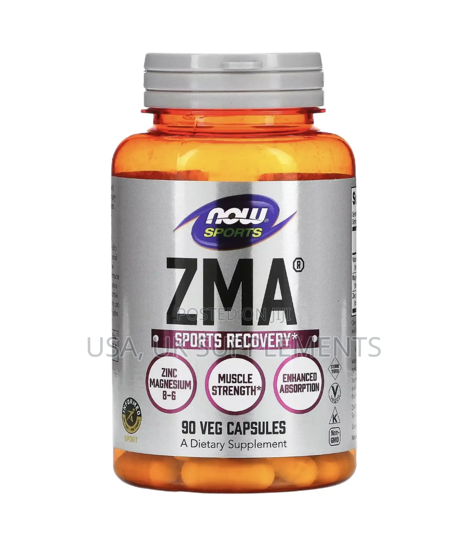 Now Sports Recovery Zma 90capsules Zinc Magnesium B-6