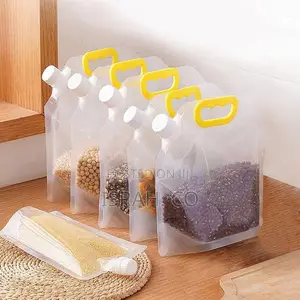 5pcs (1.5l) Multi-Grain Refillable Plastic Storage Bags
