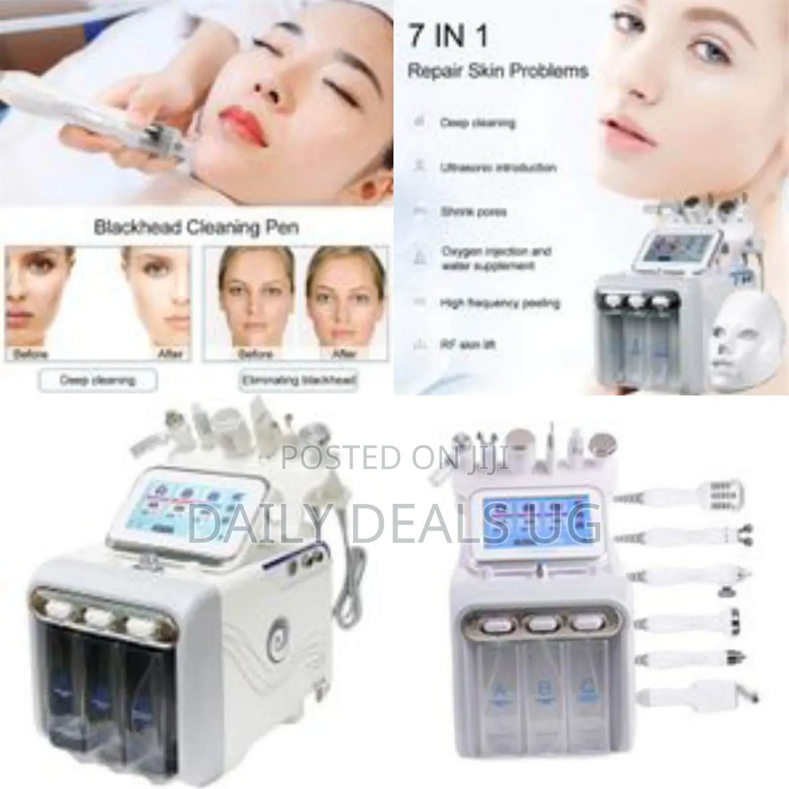 Hydrogen Oxygen Facial Machine, 7 in 1 Professional Diamond