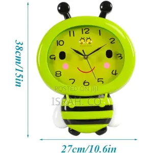 Battery Cartoon Wall Clock Creative Cute Bee Clocks Battery Operated