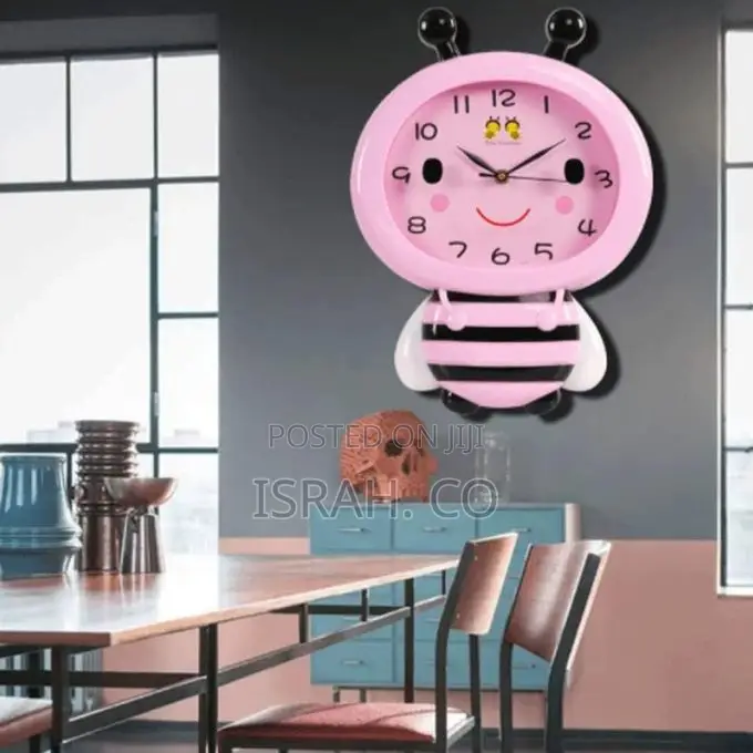 Battery Cartoon Wall Clock Creative Cute Bee Clocks Battery Operated