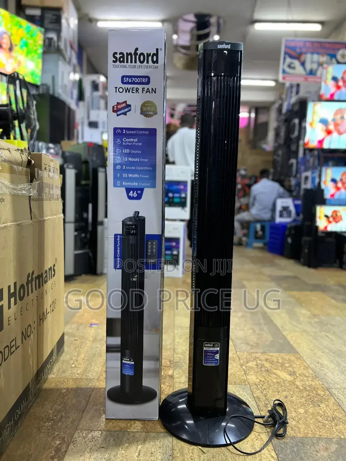 46 Inches Sanford Tower Fan Black Colour