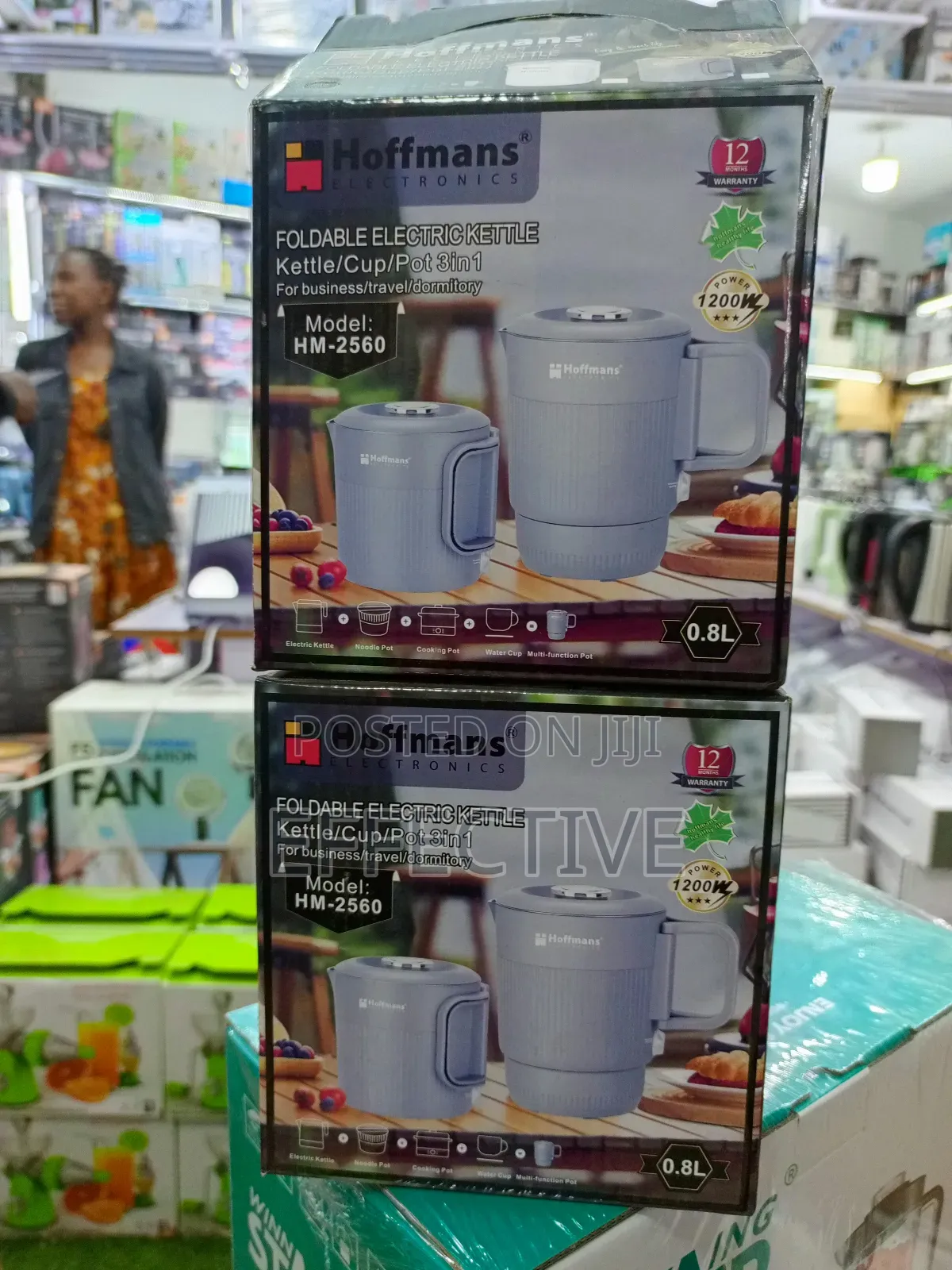 0.8l Hoffmans Hm-2560 Foldable Electric Kettle.
