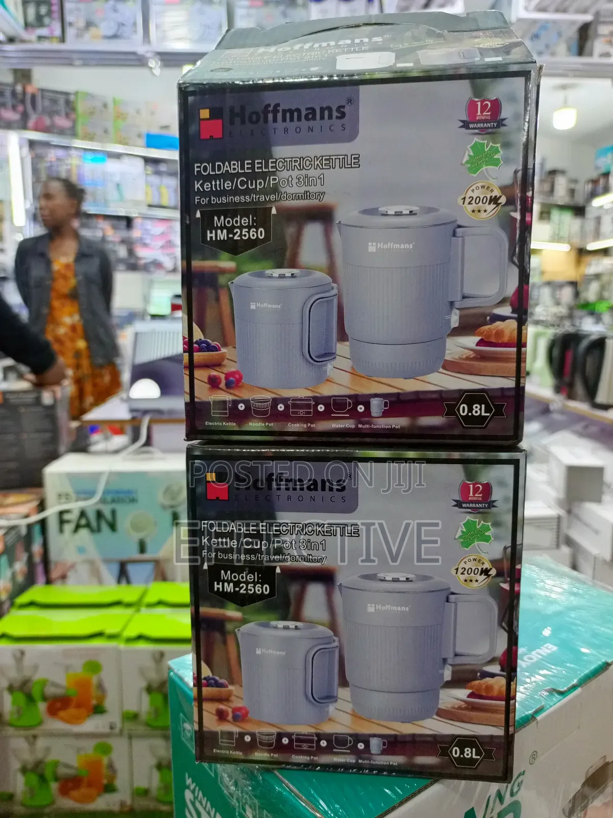 0.8l Hoffmans Hm-2560 Foldable Electric Kettle.