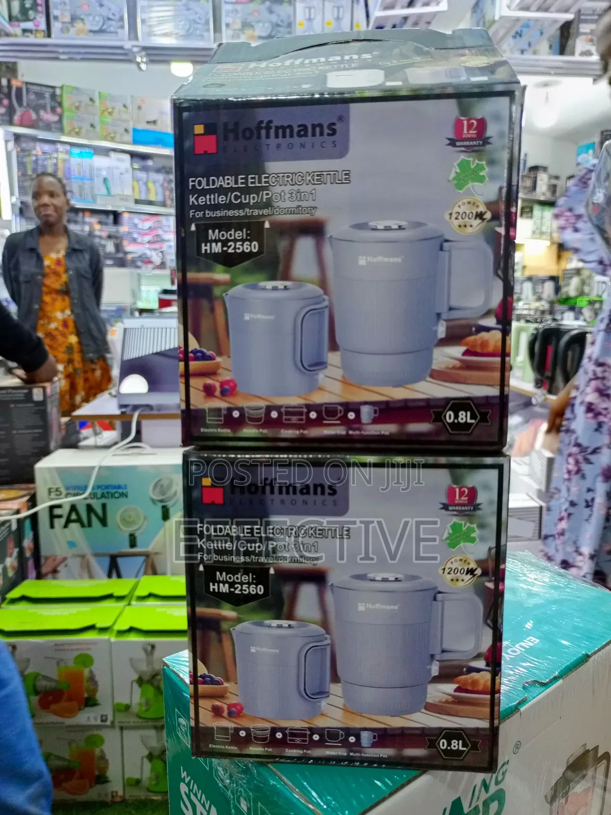 0.8l Hoffmans Hm-2560 Foldable Electric Kettle.