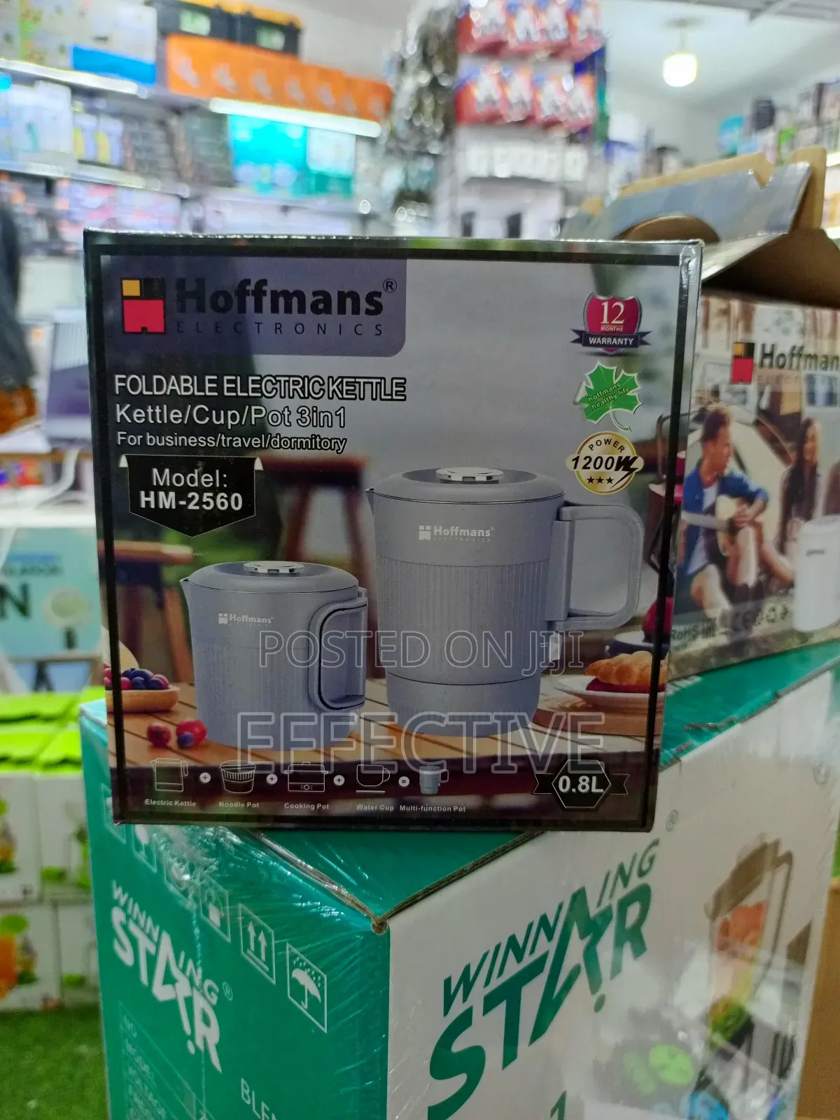 0.8l Hoffmans Hm-2560 Foldable Electric Kettle.