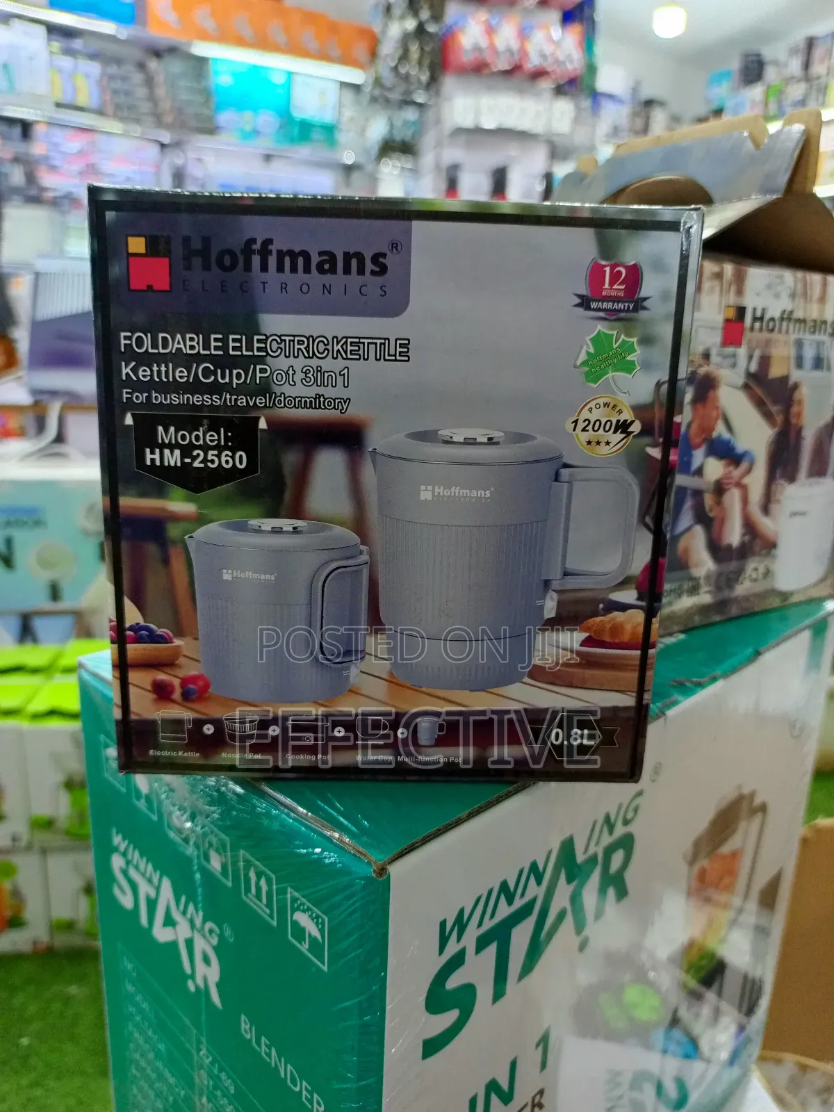 0.8l Hoffmans Hm-2560 Foldable Electric Kettle.