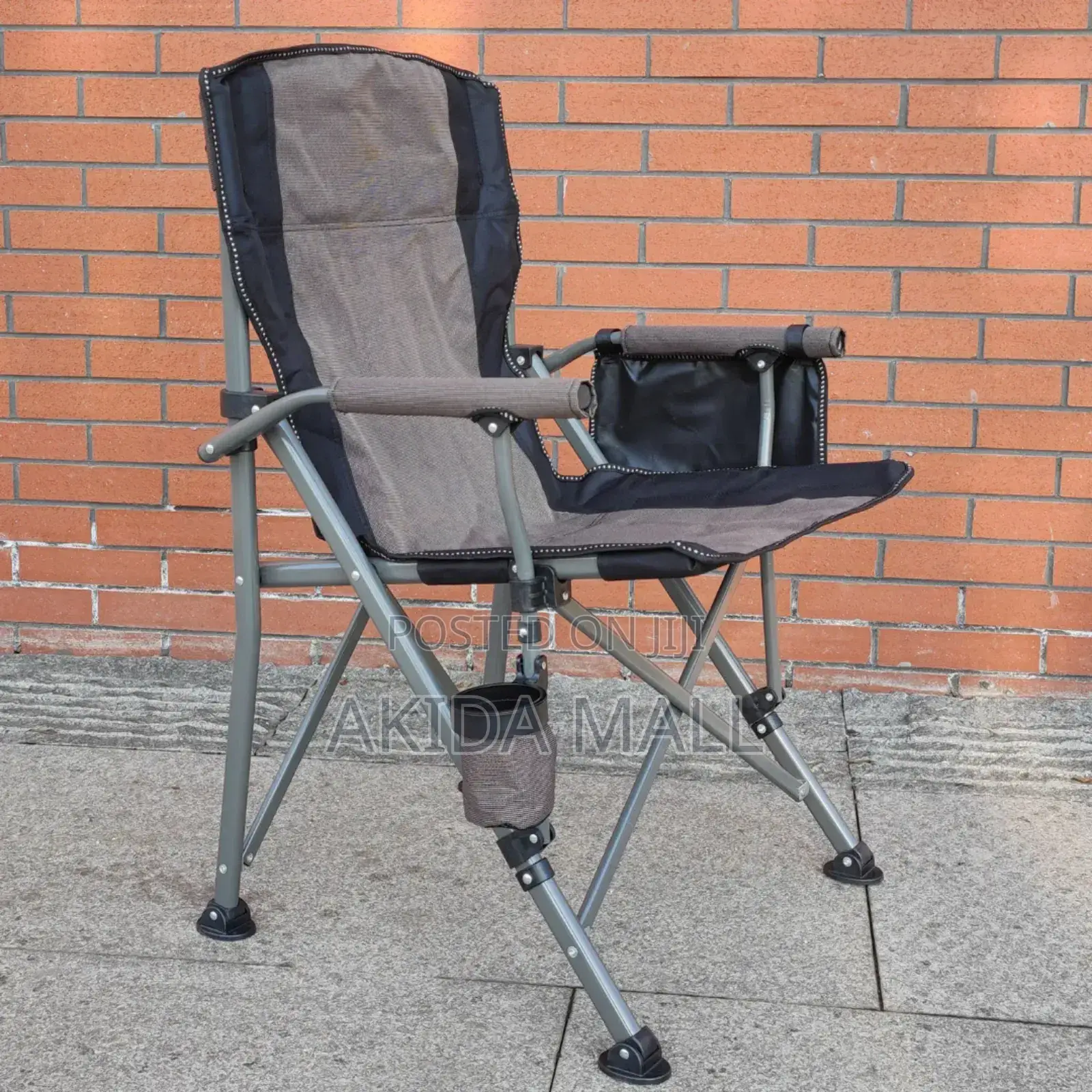 Portable Foldable Camping Chair WTH Side Pockets and Cup Holder
