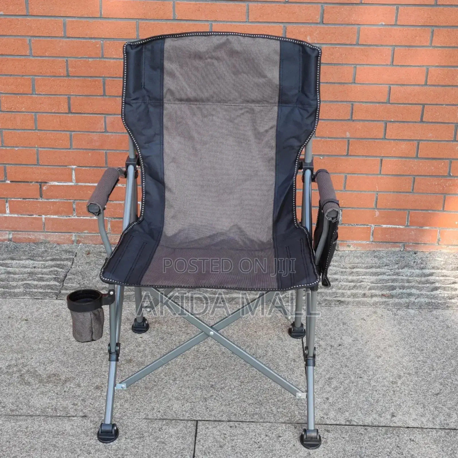 Portable Foldable Camping Chair WTH Side Pockets and Cup Holder