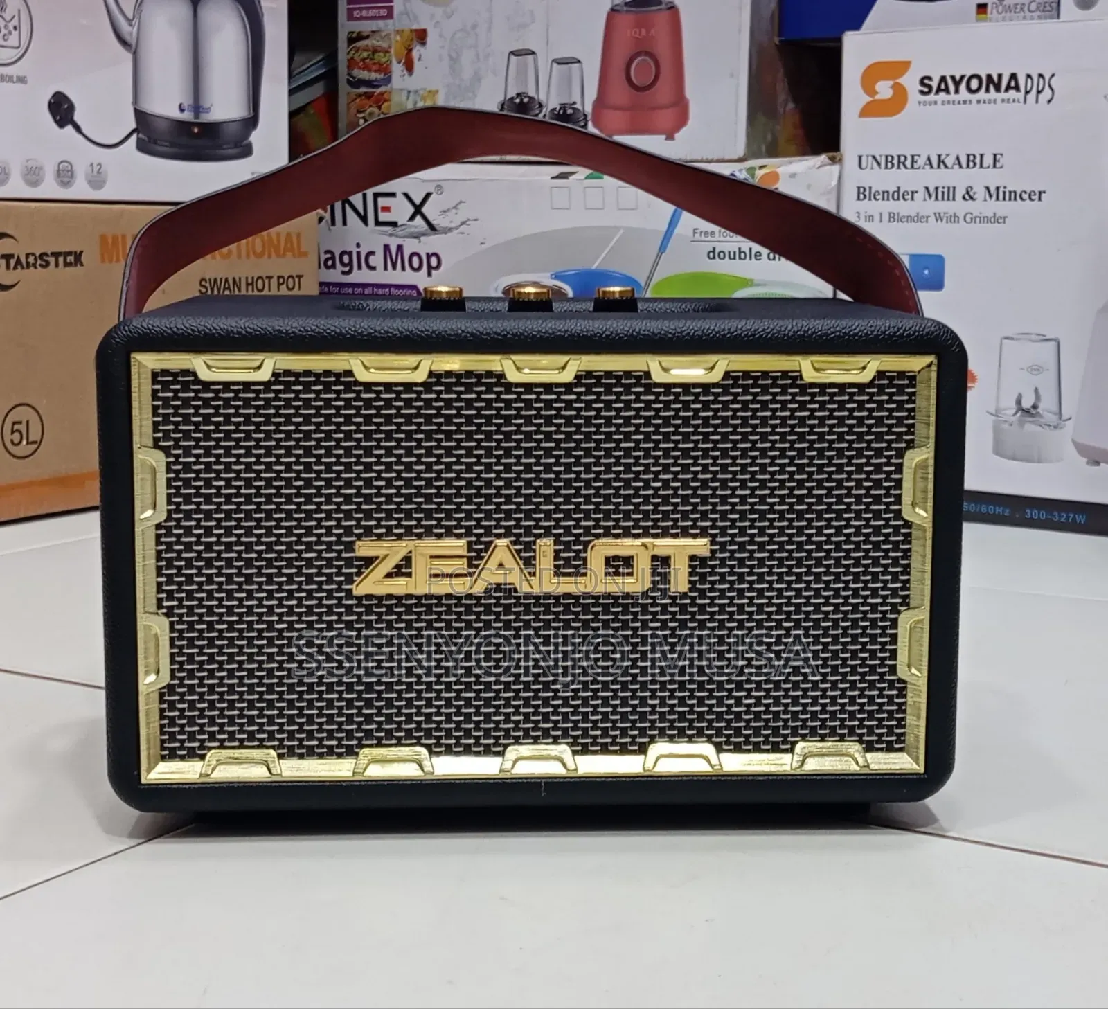 Zealot Mt01 50w Retro Wireless Outdoor Speaker –24000mah, Booming Bass