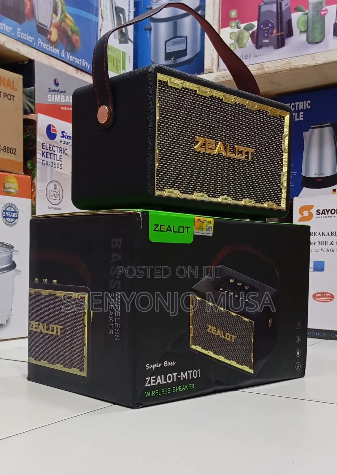 Zealot Mt01 50w Retro Wireless Outdoor Speaker –24000mah, Booming Bass