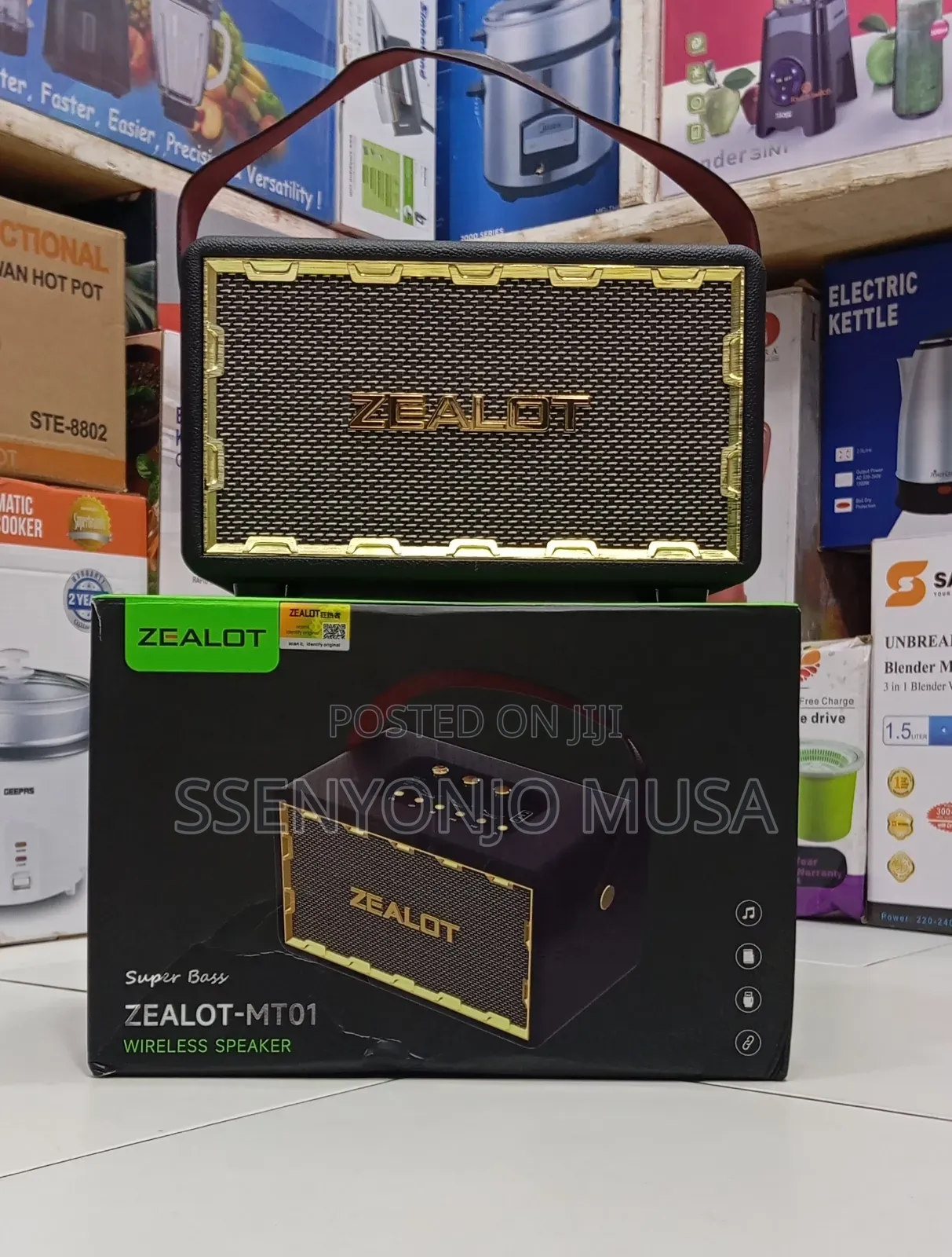 Zealot Mt01 50w Retro Wireless Outdoor Speaker –24000mah, Booming Bass