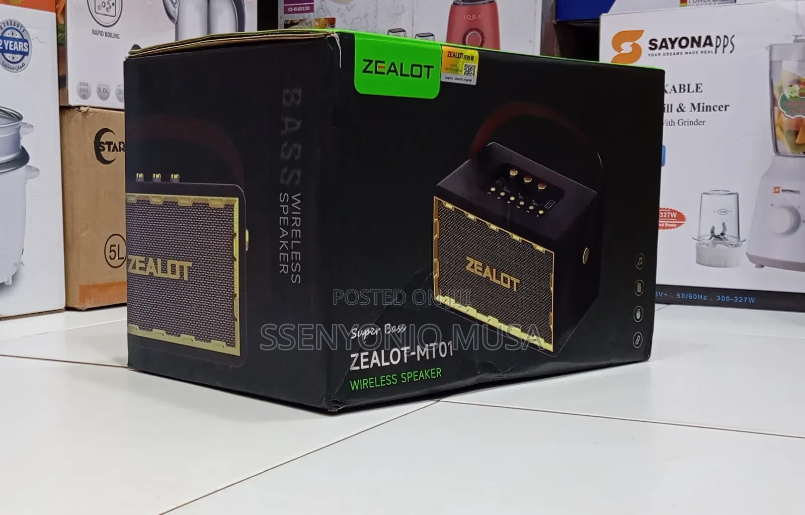 Zealot Mt01 50w Retro Wireless Outdoor Speaker –24000mah, Booming Bass