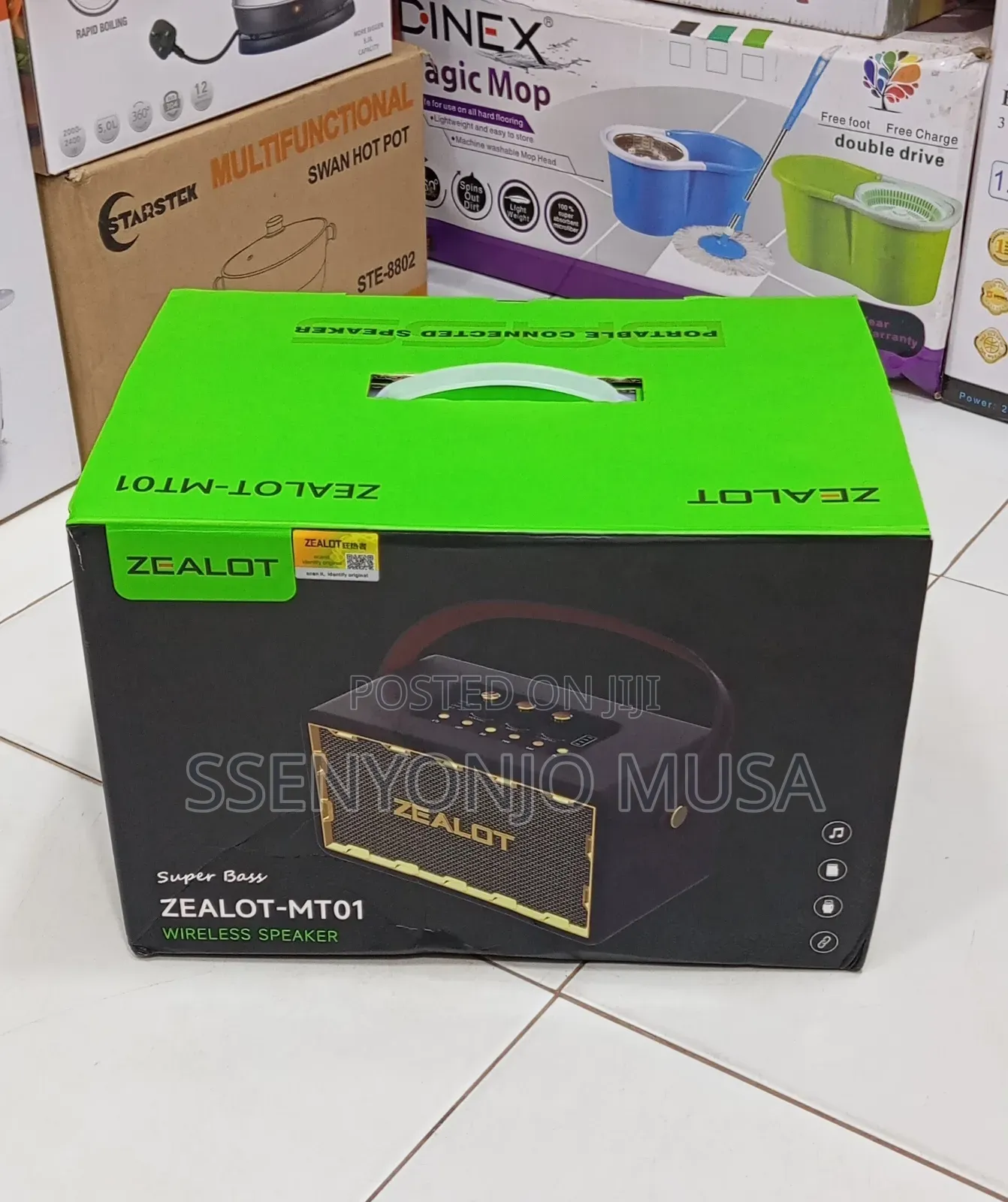 Zealot Mt01 50w Retro Wireless Outdoor Speaker –24000mah, Booming Bass
