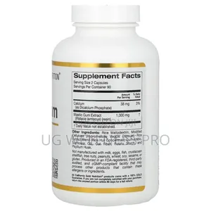 California Gold Nutrition, Mastic Gum, 500 Mg, 180 Veggie Capsules