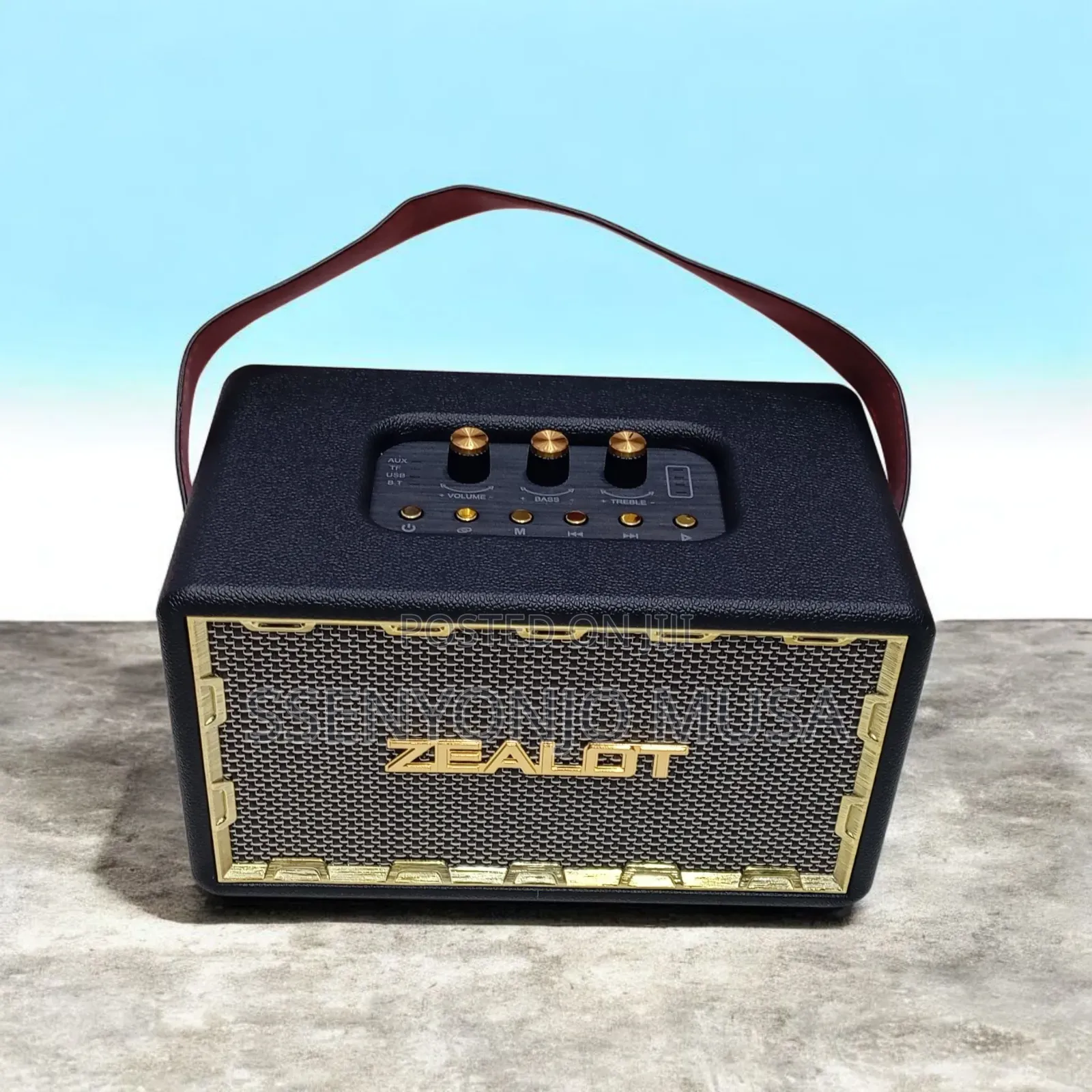 Zealot Mt01 50w Retro Wireless Outdoor Speaker –24000mah, Booming Bass