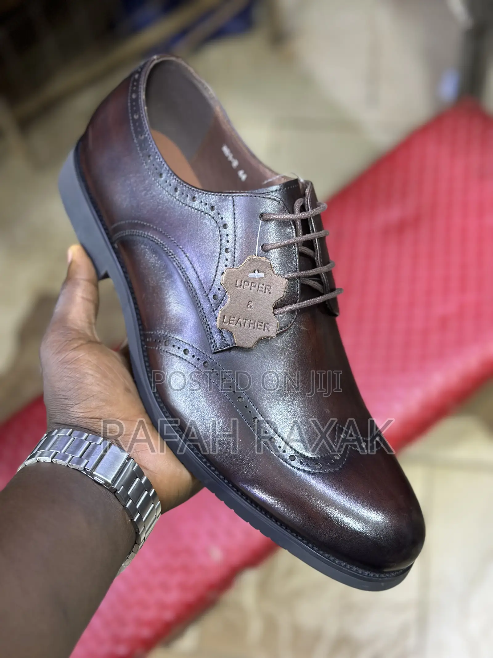 Men’S Dark Tan Franco Banetti Oxford Gentle Shoes