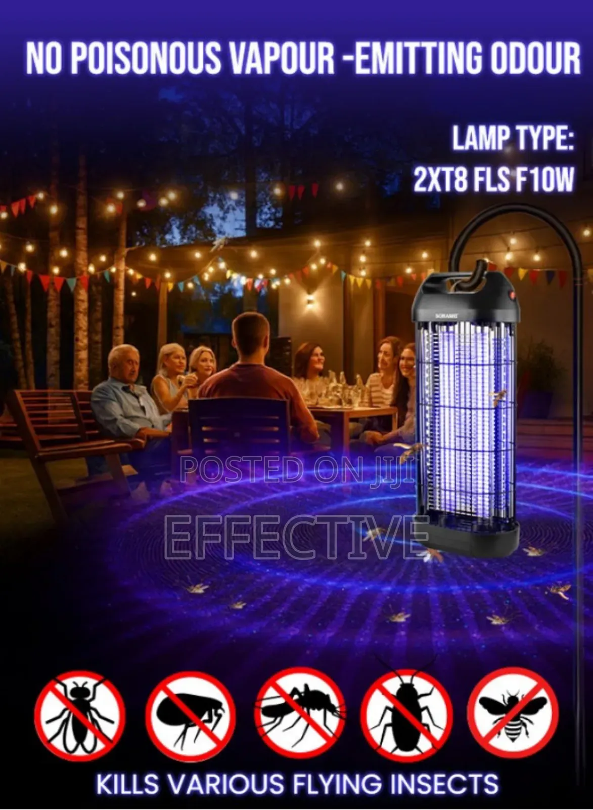 Model Insect Killer Metal Insect Killer With Ultra Uv-a Tube And Anti-touch Metal Grid ...
