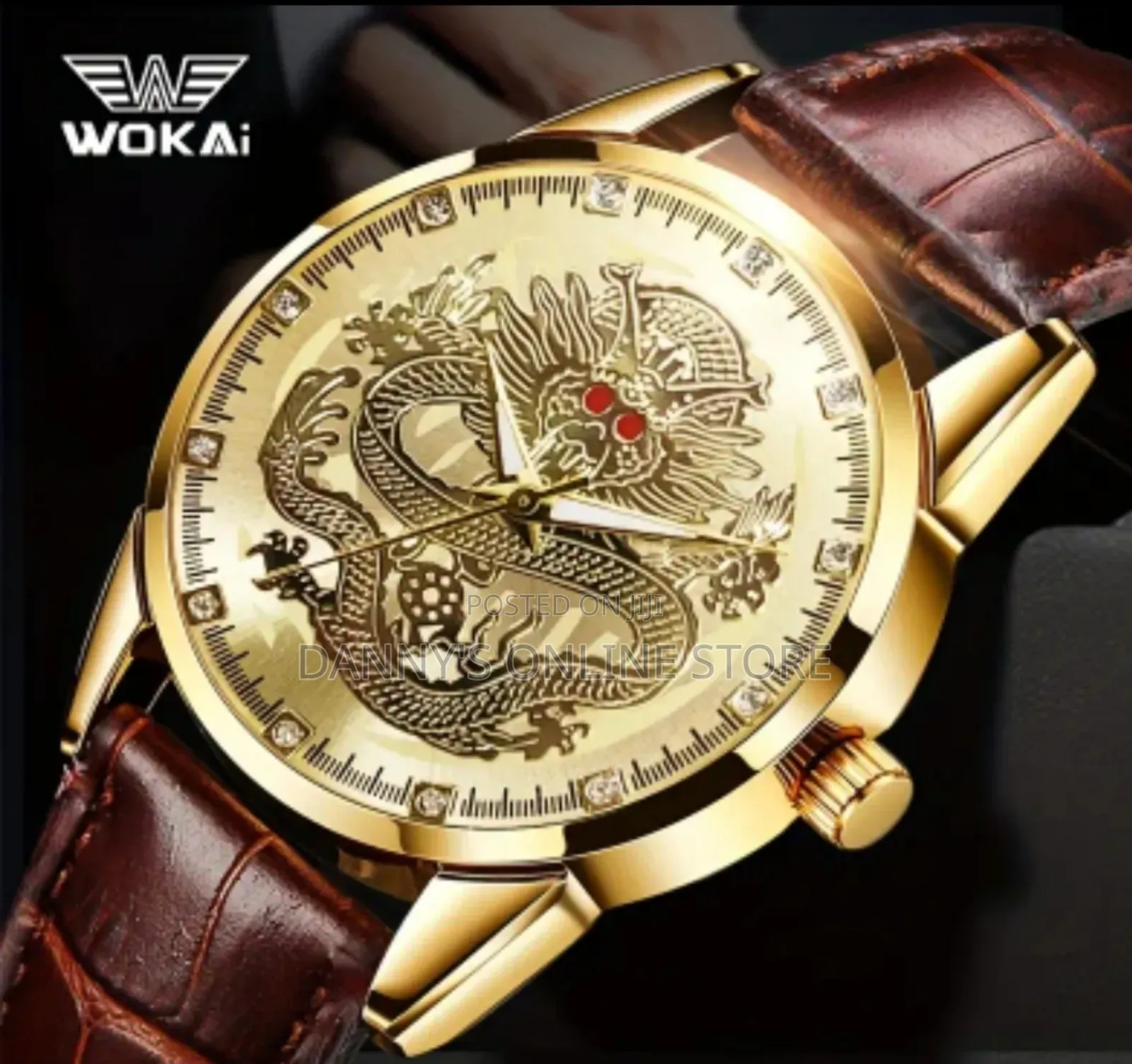 Wokai New Zodiac Dragon Men's Watch Classic Quartz Dragon Watch