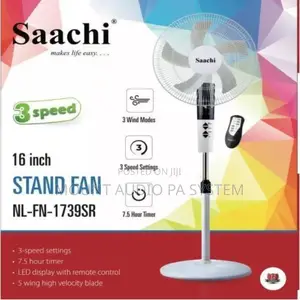 Saachi Stand Fan 16" + Remote