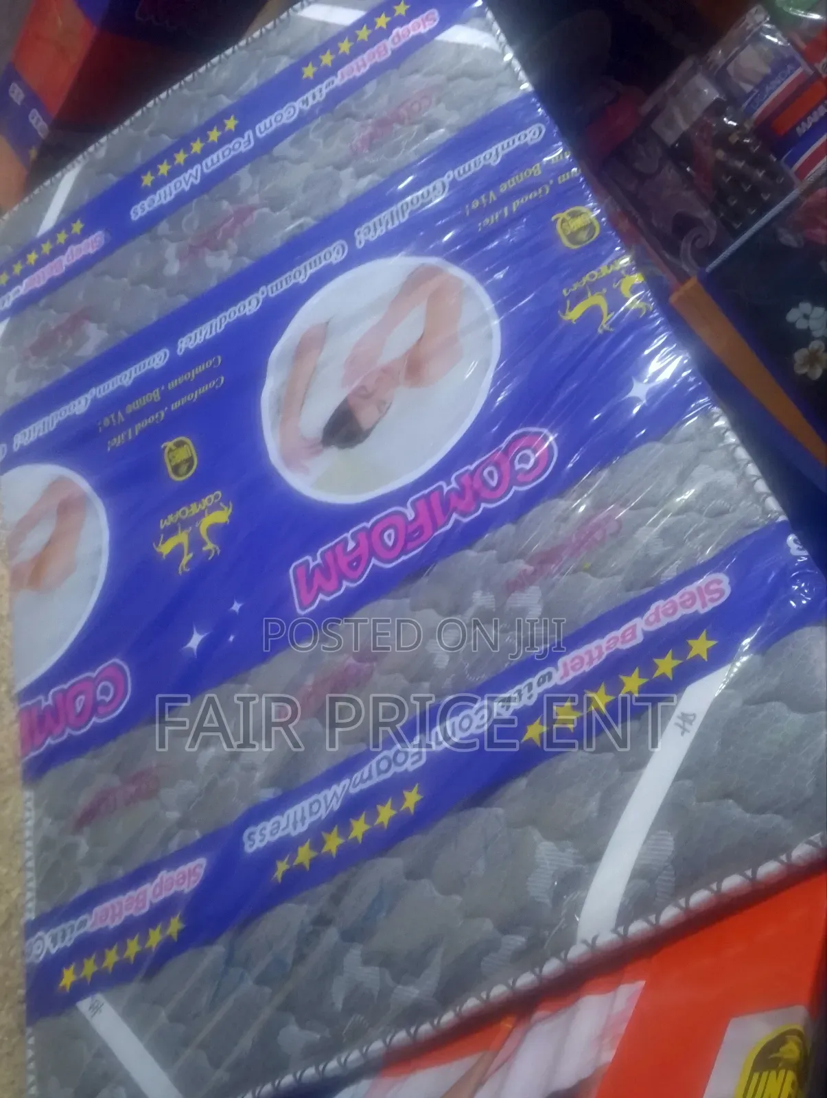 Mattress Topper in High Density. 5*6*2 Inches.( Gray)