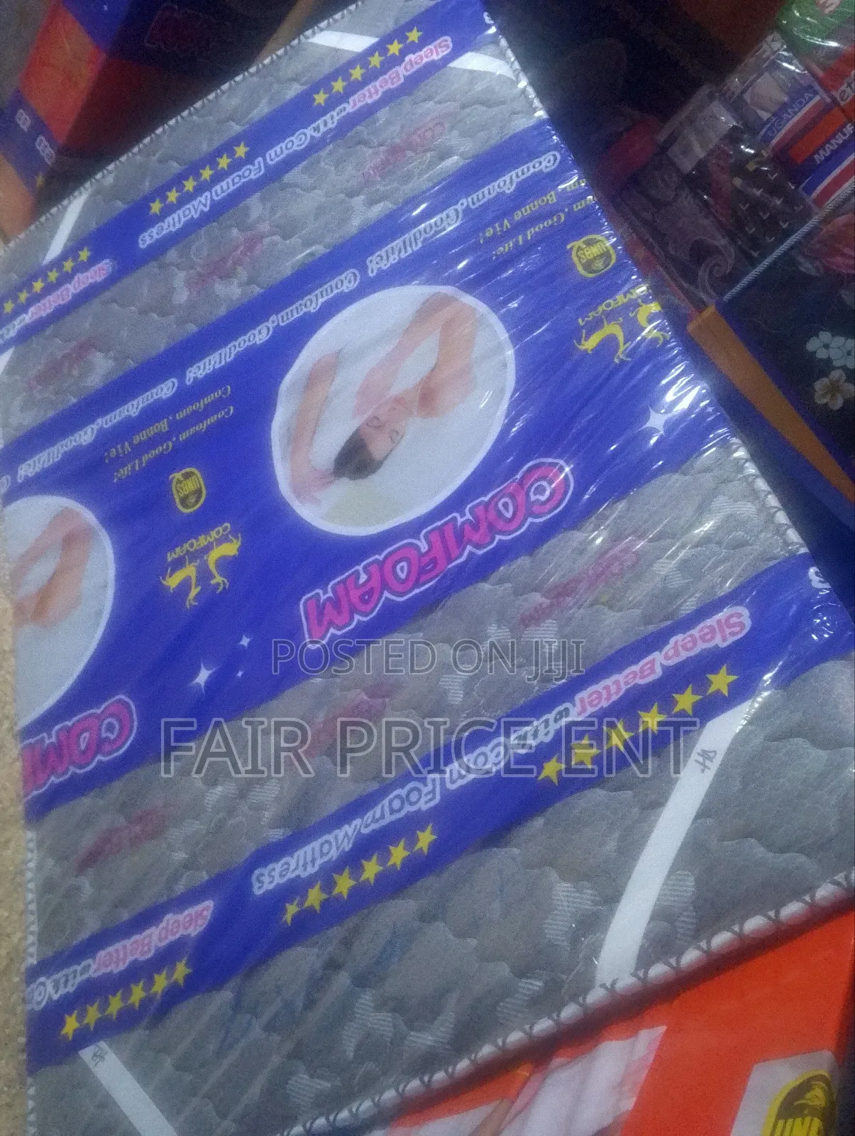 Mattress Topper in High Density. 5*6*2 Inches.( Gray)