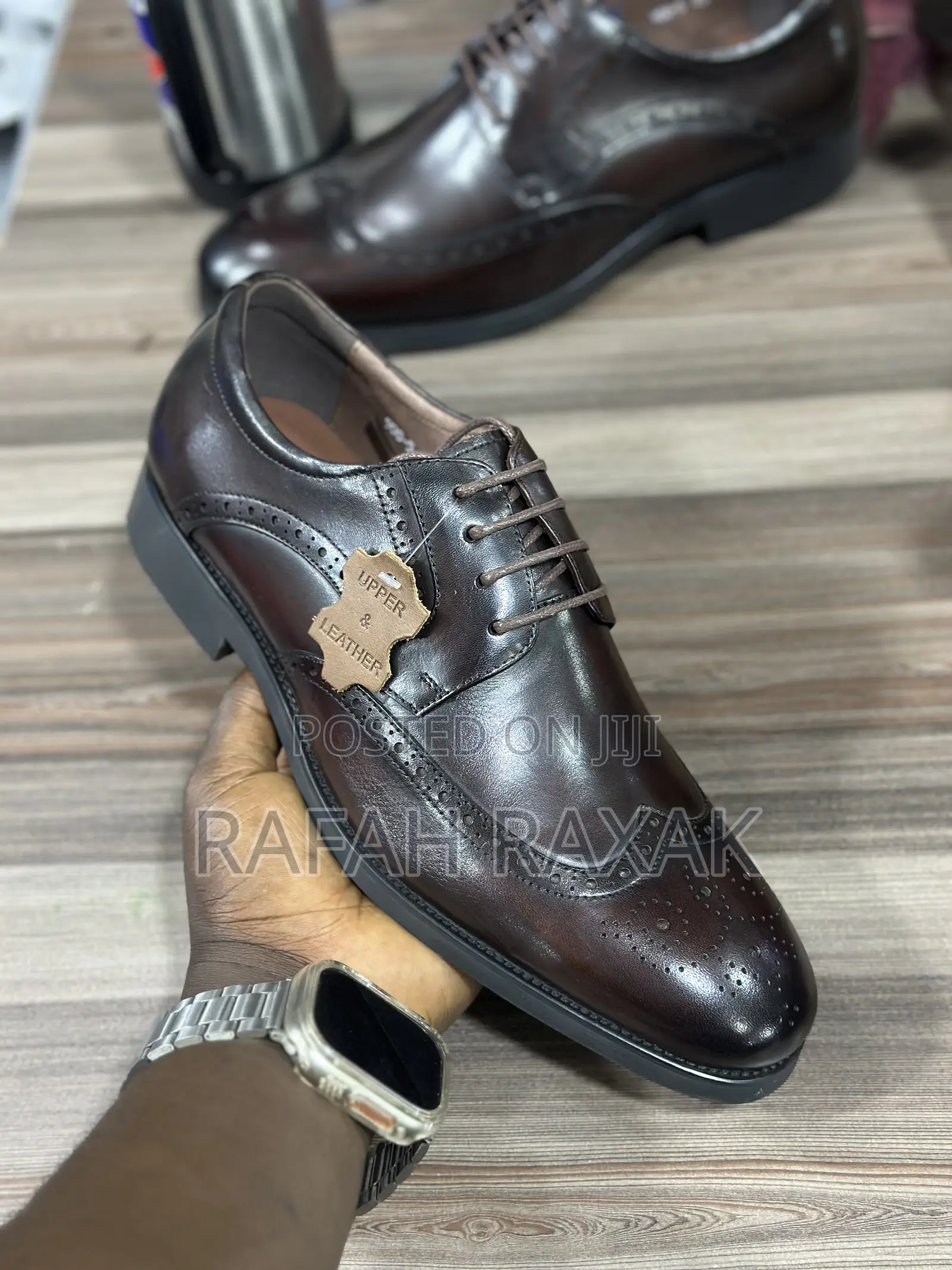 Original Coffee Brown Franco Banetti Oxford Leather Shoes