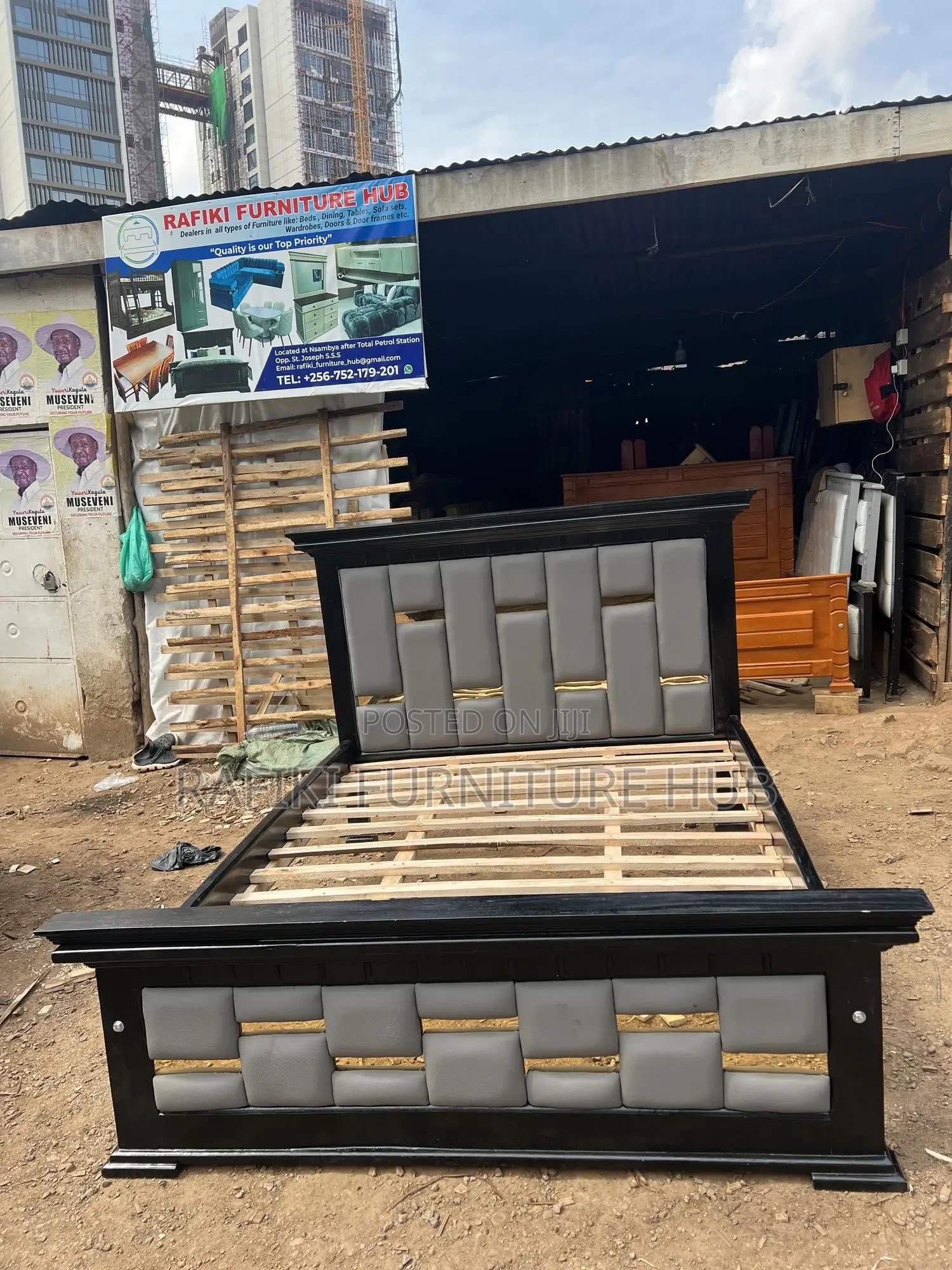 French Leather Bed / 5by6 Bed