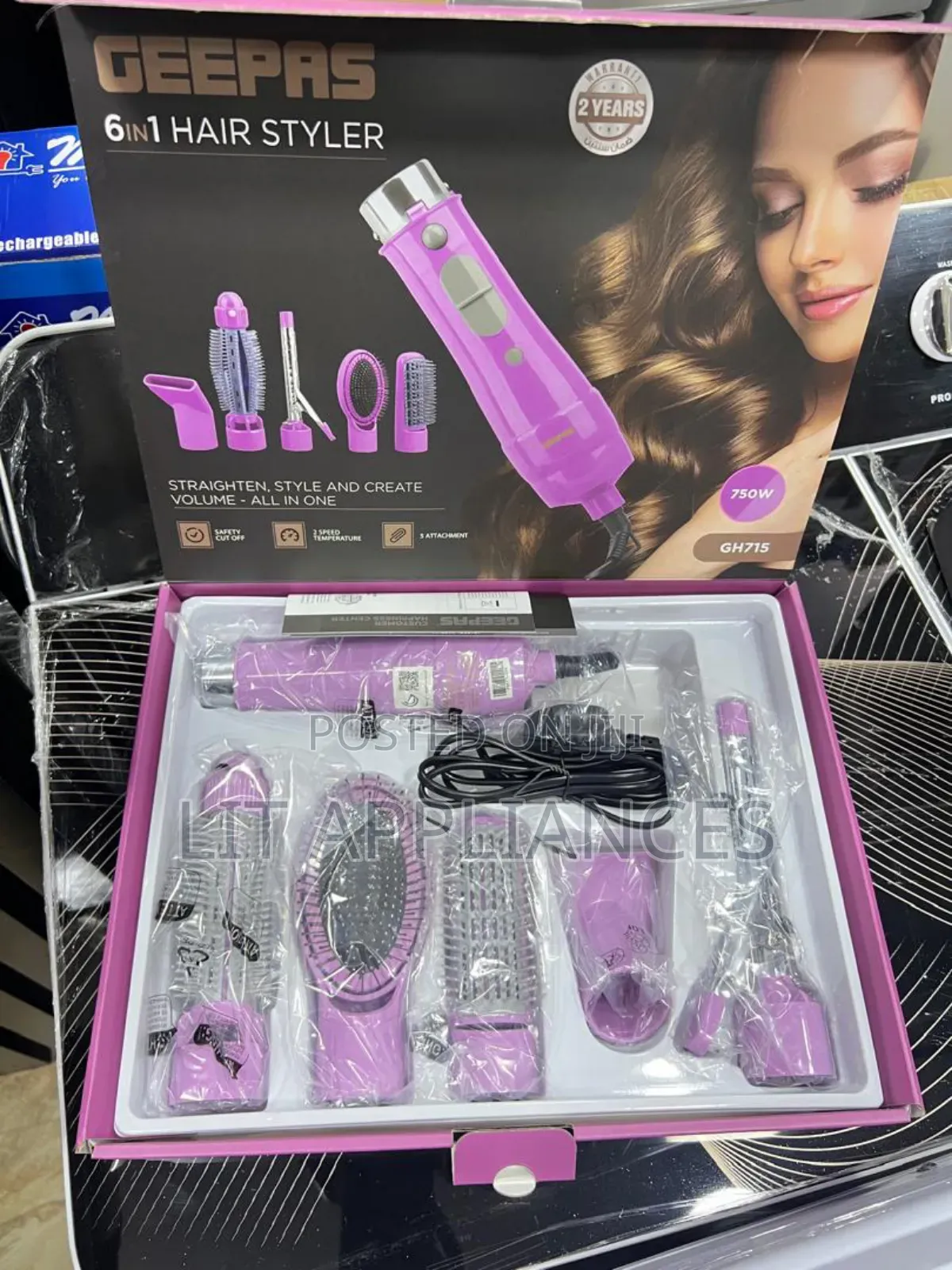 Geepas 6in1 Hairstyler, 2years Warranty,750w