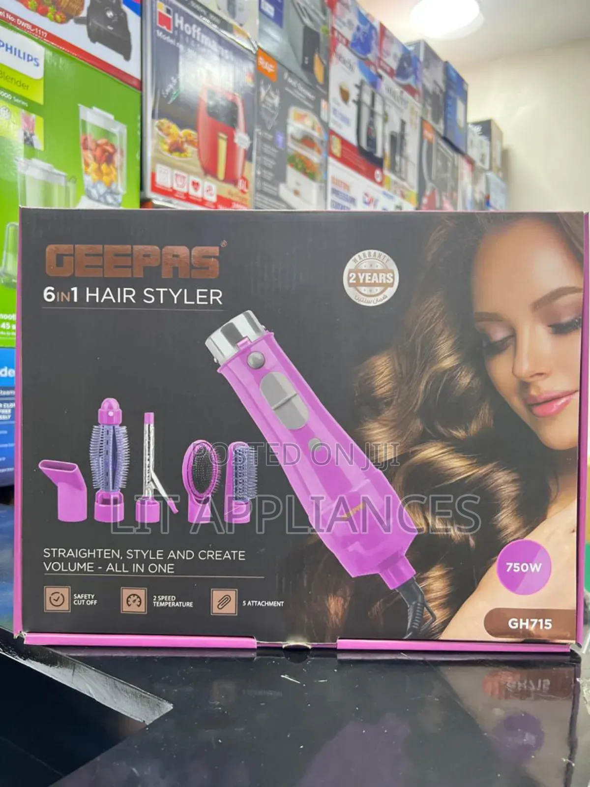 Geepas 6in1 Hairstyler, 2years Warranty,750w
