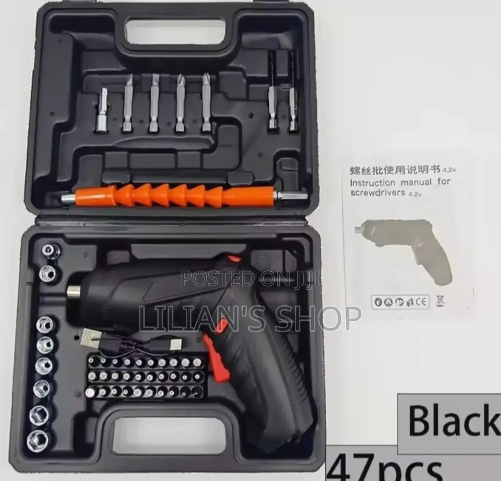 Portable Cordless Electric Screwdriver Kit